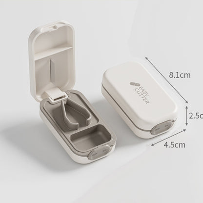 Adjustable Pill Cutter Splitter Crusher with Storage Box Medicine Tablet Easy Divider Organizer Case