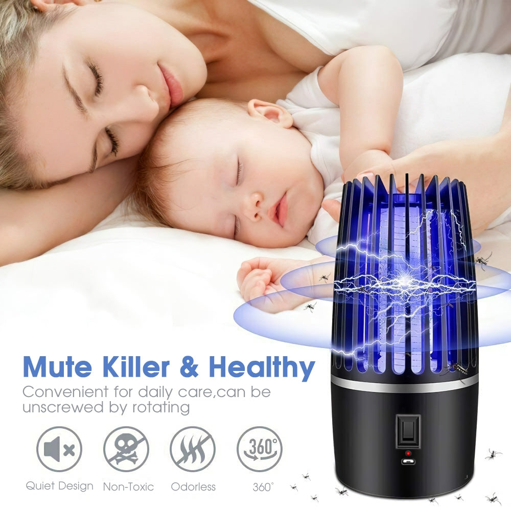 4000mah Mosquito Killer Lamp USB Rechargeable Portable Trap Repellant Electric Home UV LED Zapper