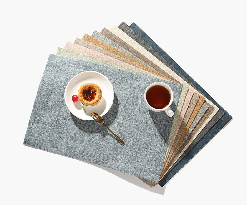 PU Leather Placemat Tablemat Place Mat Placement Waterproof Non-Slip Washable Kitchen Dining Table