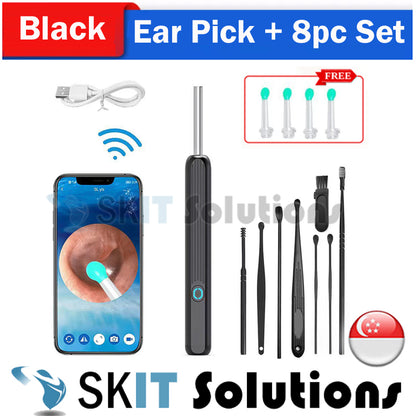 Wireless Ear Wax Removal Cleaner Intelligent Visual Ear Spoon Camera HD Video Otoscope Earwax Cleaning Endoscope Earpick