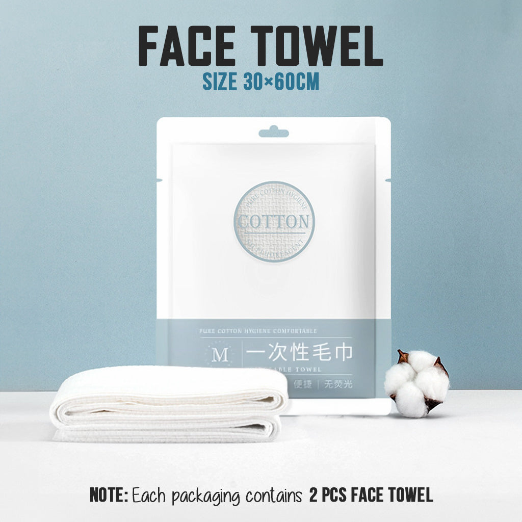 【BUNLDE OF 5】Travel Disposable Bath Towel Face Towel For Hotel Business Trip Uncompressed Set Travel Essentials