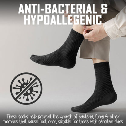 Men Bamboo Fiber Business Quarter Ankle Socks Cotton Male Breathable Anti-Bacteria Odor Resistant