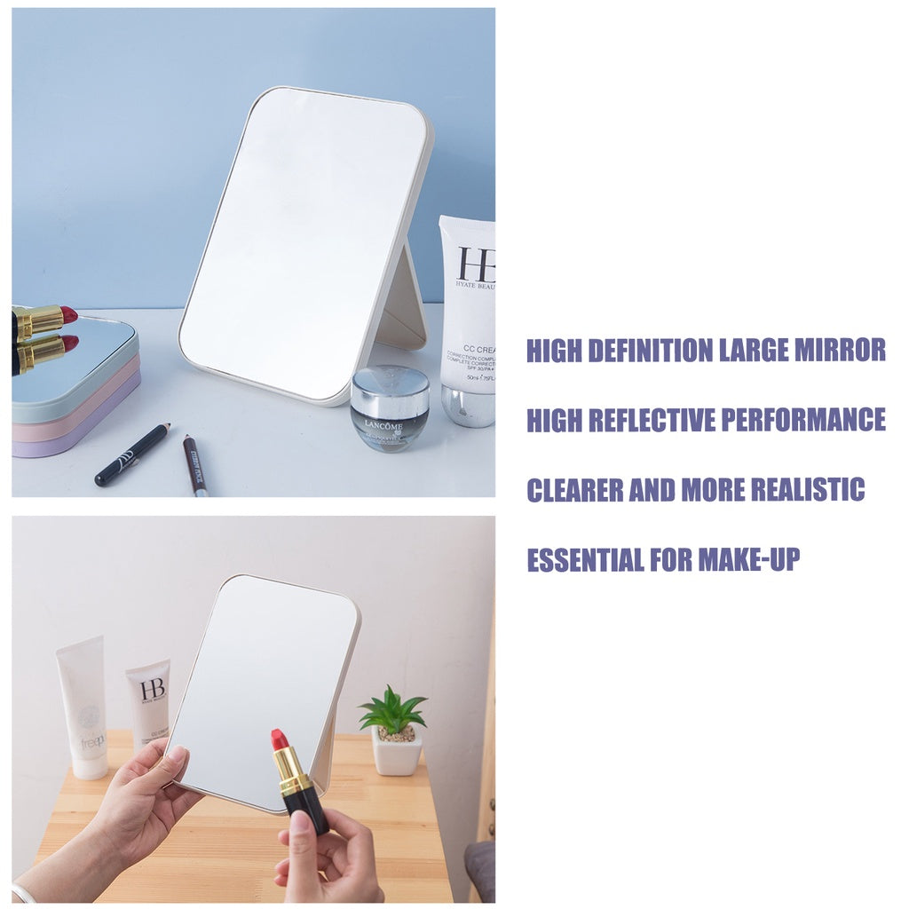 Foldable Desktop Makeup Mirror Portable Student Stand Cosmetic Light Weight Vanity Accessories