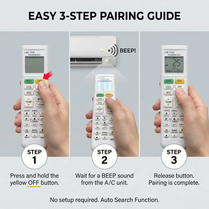 Universal Daikin Air Conditioner Remote Control FZD-DK1006 Most Daikin Aircon AC Models Replacement