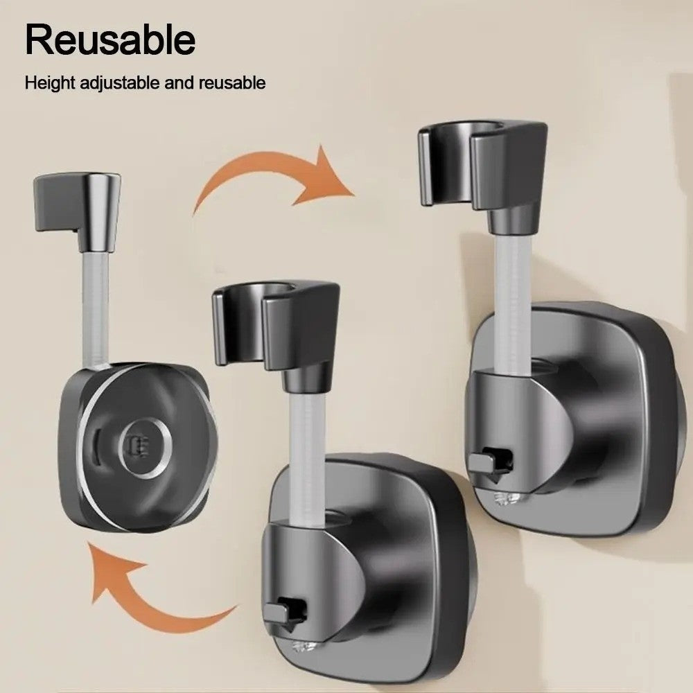 Adjustable Shower Head Suction Cup Holder Showerhead Bracket No Drill FREE Wall Mount Bathroom Bidet