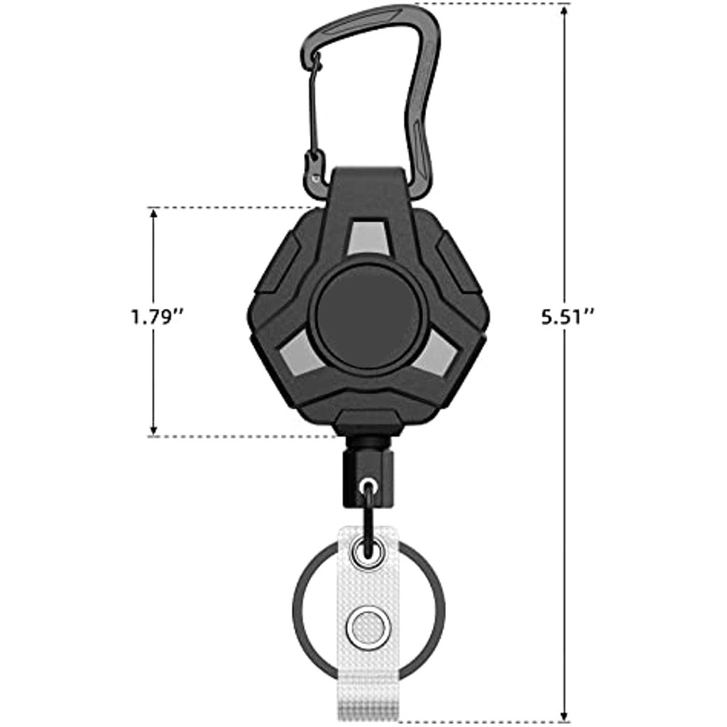 Heavy Duty Retractable Badge Reel Keychain Id Holder Card Clip Student ID Worker Tag Cover Case