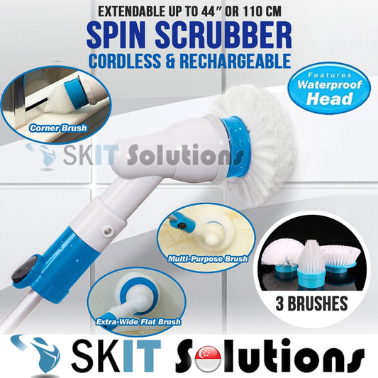 Turbo Scrubber Electric Spin Power Cleaner Brush Hurricane Home Cleaning Tool for Bathroom Kitchen Floor