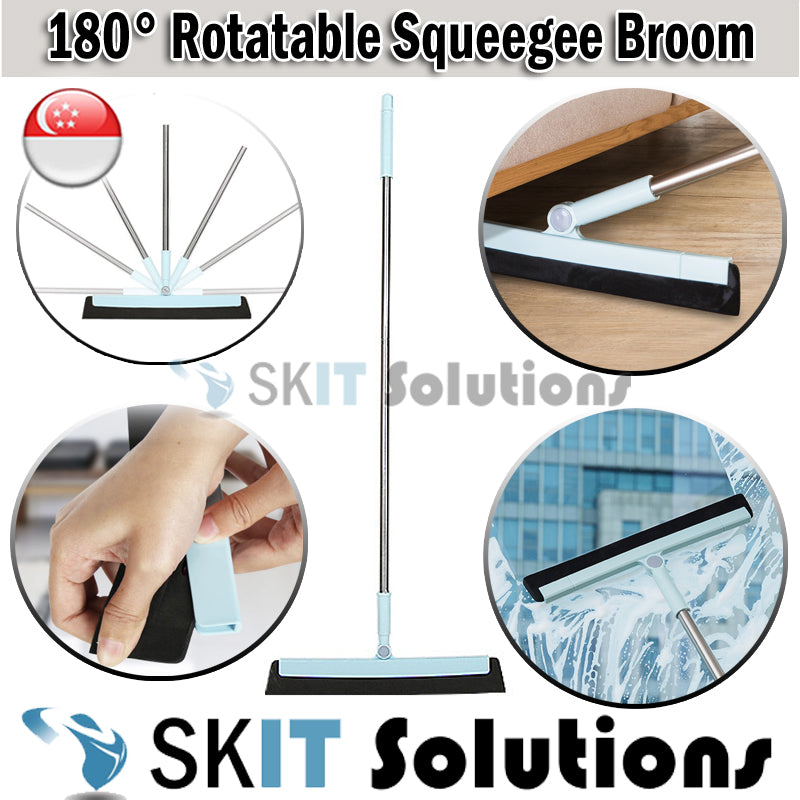 180° Degree Rotatable Magic Broom EVA Squeegee, Multipurpose Washable Wiper Mop Cleaning Cleaner Tool for Swiping Wiping Floor