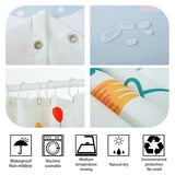 200x200cm / 120x180cm Bathroom Shower Curtain Thicken PEVA EVA Polyester Fabric Waterproof Anti Mould Dry Wet Separation