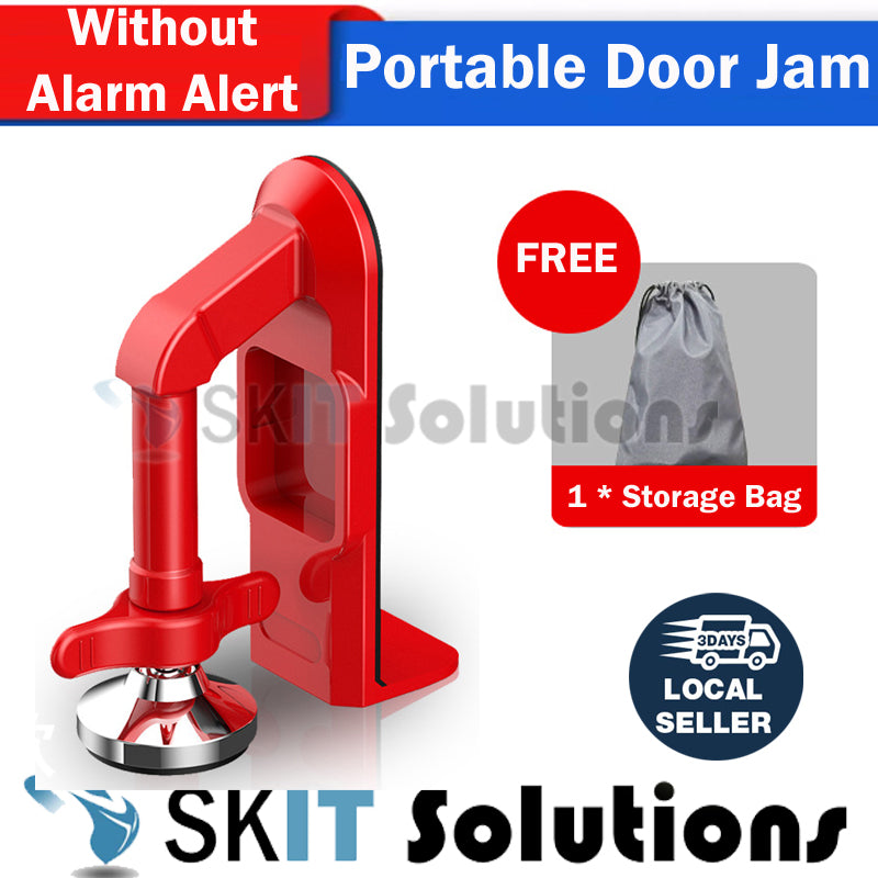 Portable Door Lock Door Stop Jam Alarm Travel Security Jammer Self Defense Home Anti-Theft Safety