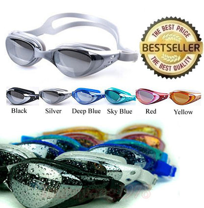 Adult Kid Swimming Goggles Anti Fog UV Protection Leakproof Power 0 Normal Vision Pool Swim Glasses