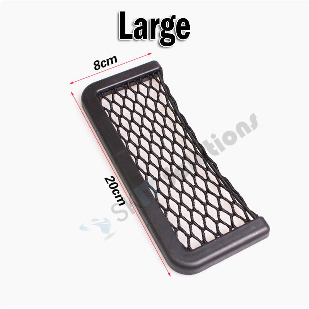 Car Seat Side Back Storage Net Bag Mesh Pocket Organizer Stick On Interior Accessories for Vehicle