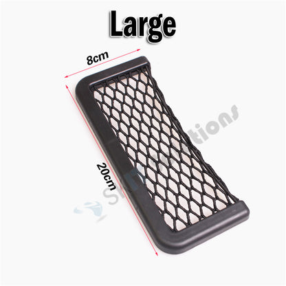 Car Seat Side Back Storage Net Bag Mesh Pocket Organizer Stick On Interior Accessories for Vehicle