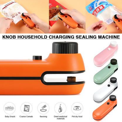 2IN1 Mini Heat Bag Sealing Cutter Machine Hand Sealer Food Resealer Device Seal Store Snack Plastic Bag USB Charging