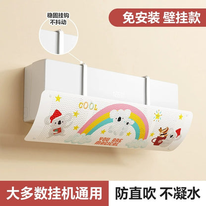Adjustable Aircon Deflector Wind Spread Air Conditioner Windshield Deflactor Cover Wall-Mounted Guide