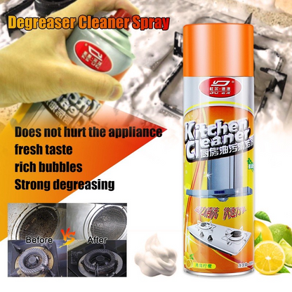 Kitchen Oil Cleaner Spray Grease Stain Remover Oven Foam Range Hood Degreaser Cleaning Agent 500ml
