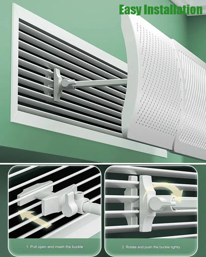 Central Aircon Wind Deflector for Grid Vertical Horizontal Ceiling Duct Airflow Diverter Air Conditioner Vent Shield Guide