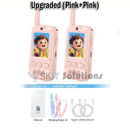 Kids Video Walkie Talkie Rechargeable HD Screen Two Way Radio Camera Outdoor Toy Birthday Xmas Gift