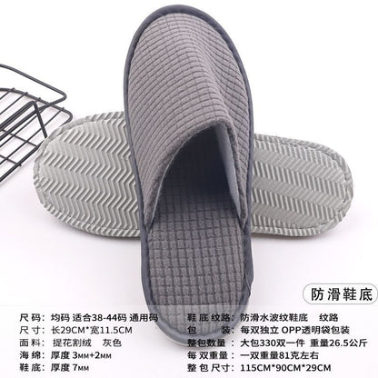 Disposable Hotel Slippers Non-Slip Guest Slippers Free Size Soft Comfortable for Men & Women