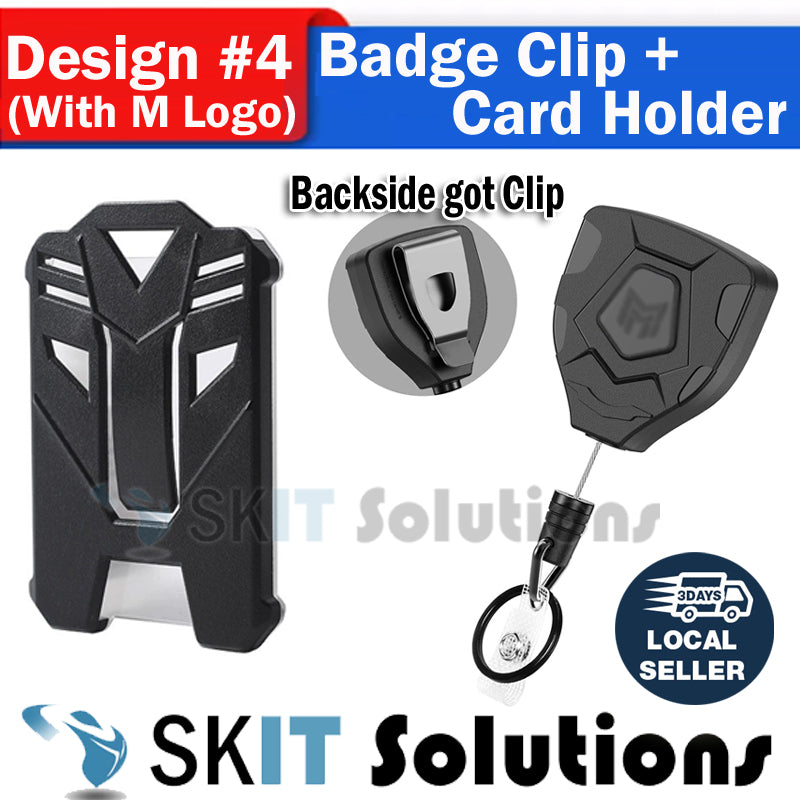 Heavy Duty Retractable Badge Reel Keychain Id Holder Card Clip Student ID Worker Tag Cover Case