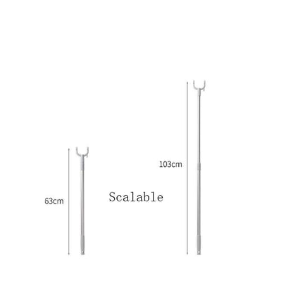 77-130cm Upgraded Extendable Aluminium Laundry Hanger Stick Telescopic Clothes Drying Rod Garment