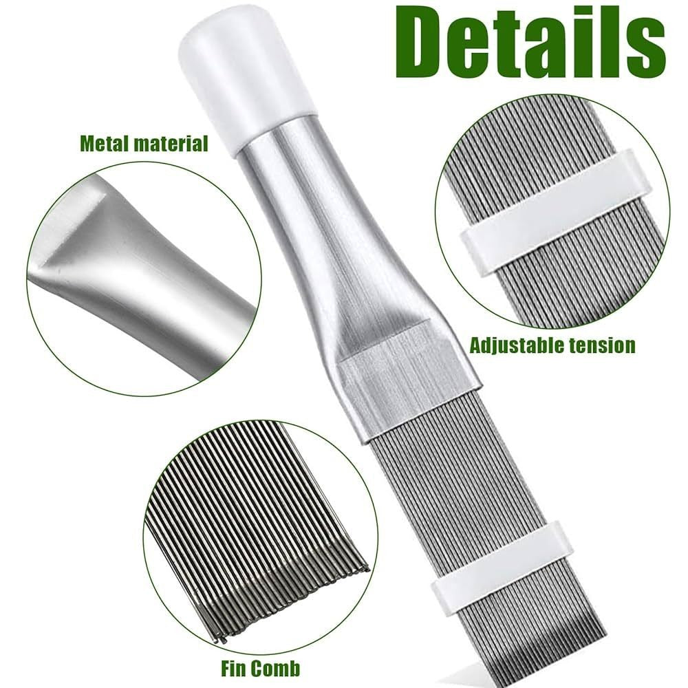 Air Conditioner Fin Comb AC Coil Cleaner Straightener Aircon Condenser Radiator Fin Repair Tool Brush