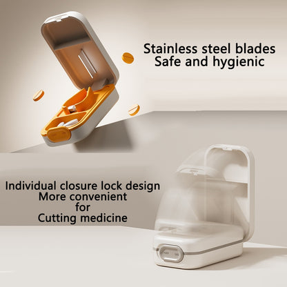Adjustable Pill Cutter Splitter Crusher with Storage Box Medicine Tablet Easy Divider Organizer Case