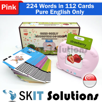 Bilingual Talking Flash Cards Reader Machine Device Flashcards Kids Toddlers Baby Educational Toys Speech Therapy Learning