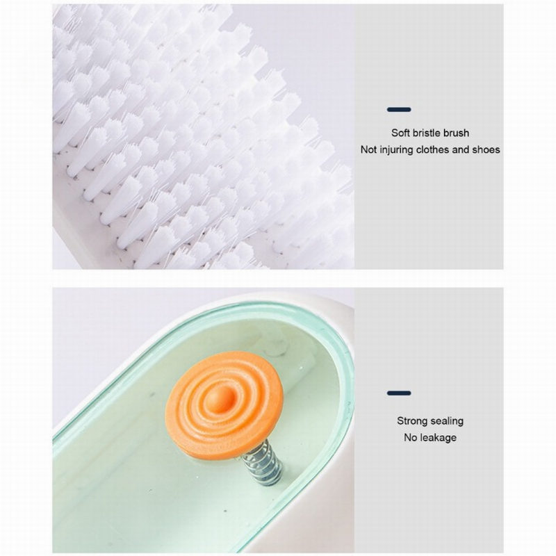 Laundry Clothes Cleaning Brush Refillable Liquid Detergent Soap Soft Bristles Household Clean Shoe