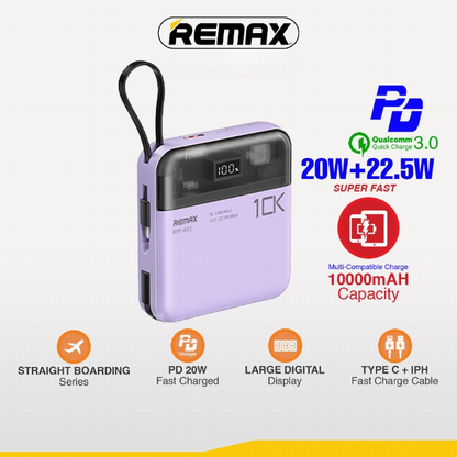 [CCC Certified] REMAX RPP-602 10000mAh / RPP-603 20000mAh Power Bank PD20W + QC22.5W Fast Charging 3C LOGO PowerBank