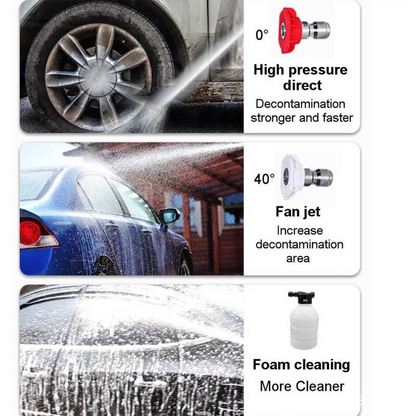 Cordless High Pressure Water Jet Spray Gun Washer Foam Launcher Cleaner Car Snow Wash Wireless Washing Machine FREE Pail