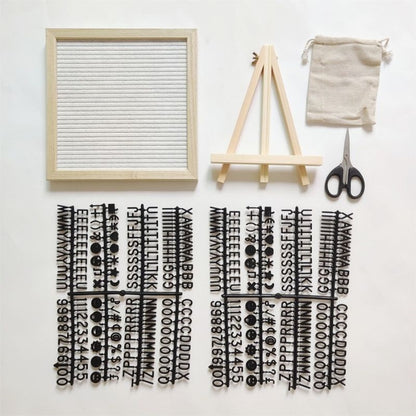 Felt Letter Board Kit Wooden Frame Alphabet Message Sign Table Display Birthday Party Gift Stand