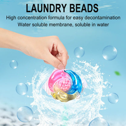 60Pcs 4 in 1 Laundry Beads Detergent Capsule Pods Bacteria Removal Fabric Softener Wash Clothes