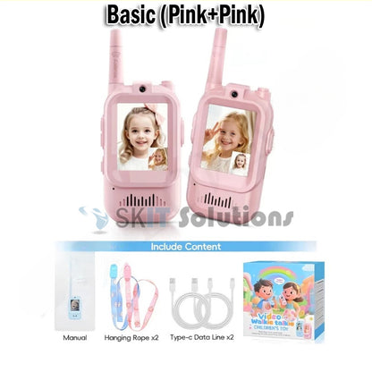 Kids Video Walkie Talkie Rechargeable HD Screen Two Way Radio Camera Outdoor Toy Birthday Xmas Gift