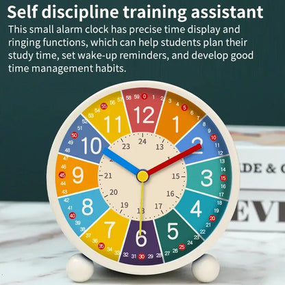 3.5 4.5 Inch Cute Silent Kids Educational Alarm Clock USB AA Battery Table Night Light Non-Ticking