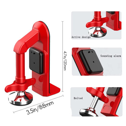 Portable Door Lock Door Stop Jam Alarm Travel Security Jammer Self Defense Home Anti-Theft Safety