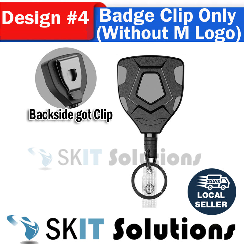 Heavy Duty Retractable Badge Reel Keychain Id Holder Card Clip Student ID Worker Tag Cover Case
