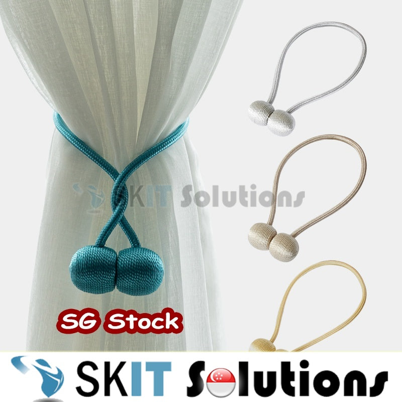 1Pc Magnetic Curtain Tieback Hook Buckle Clip Polyester Decorative Luxury Strap Home Accessories