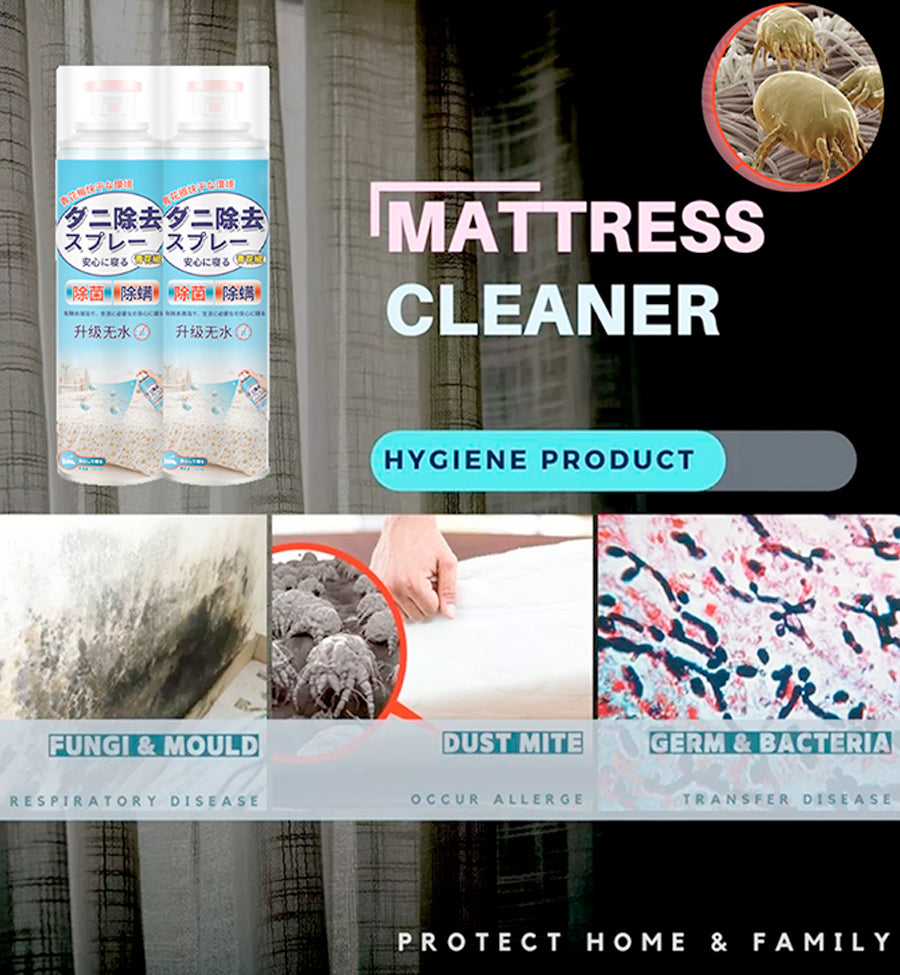 Dust Mites Spray Mattress Cleaner 99.9% Anti-Bacterial Fungal Lice Mold Worm Removal Remover Insecticide Spray 360Ml