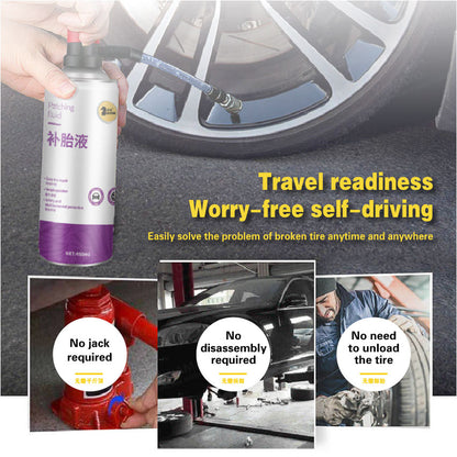 500ml Pneumatic Tyre Filing Patching Fluid Tire Sealer Inflator Spray Repair Puncture Sealant Kit