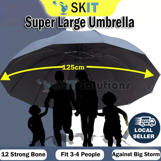 125cm Large Manual Reverse Foldable Umbrella Inverted Design UV Protection Folding Sunshade Raining