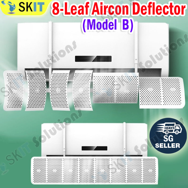 8 Leaf Air Conditioner Wind Deflector Anti Direct Blowing Adjustable Aircon Shield AC Windshield