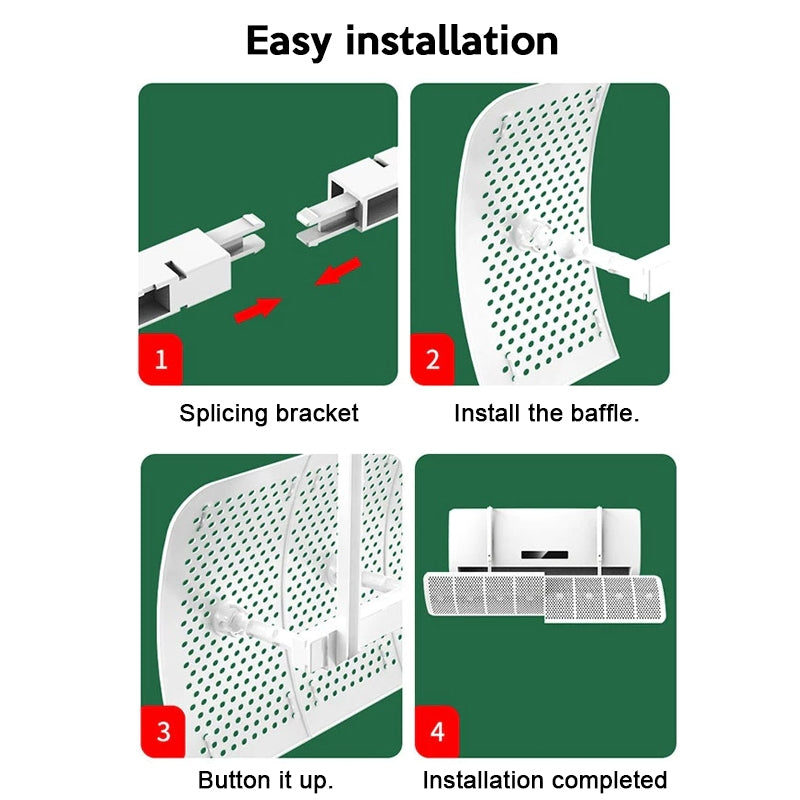 8 Leaf Air Conditioner Wind Deflector Anti Direct Blowing Adjustable Aircon Shield AC Windshield