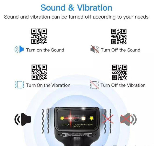 Symcode 1D/2D/QR Barcode Wired/2.4GHz Wireless/Bluetooth Scanner Handheld Laser Scan Screen Bar Code Reader
