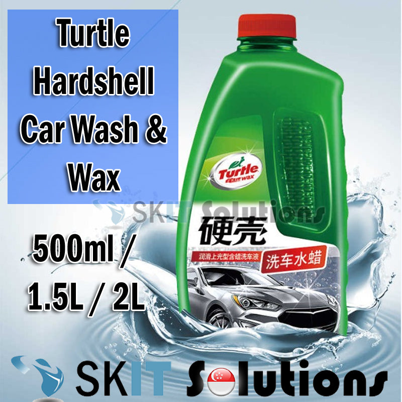 Turtle Hardshell 2IN1 Car Wash & Wax Shampoo 500ML/1.25L/2L High Shine Gloss Washing Waxing Coating Polishes Waxes Care