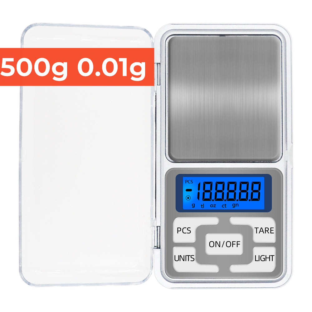 Mini Digital Pocket Weighing Scale 0.01g 0.1g Precision Jewelry Kitchen Herb Powder Gram Scale LCD