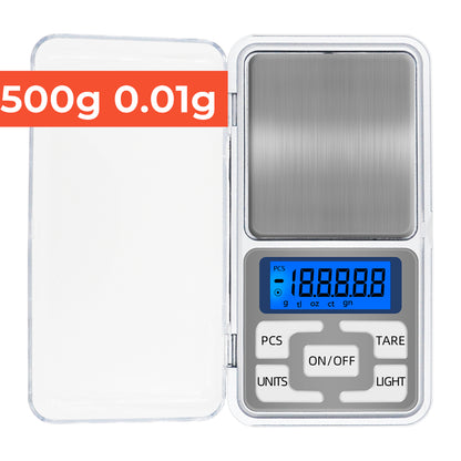 Mini Digital Pocket Weighing Scale 0.01g 0.1g Precision Jewelry Kitchen Herb Powder Gram Scale LCD