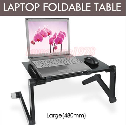 480 x 263 mm Laptop Table 360° Adjustable Foldable Notebook Pc Desk Table Vented Stand Portable Bed Tray