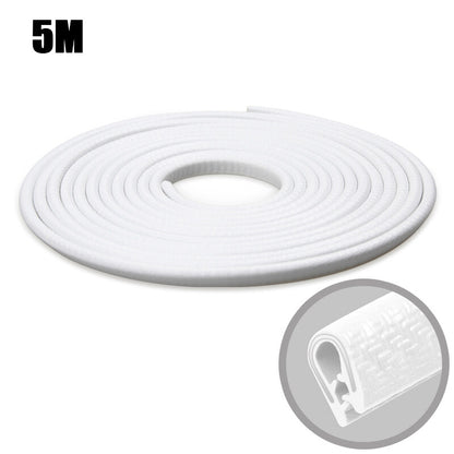 2/5M Car Door Edge Bumper Anti-Collision Strip Protector U Shaped Steel Plate Dustproof Seal Scratch