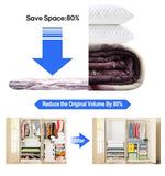 Travel Vacuum Storage Bag Space Saving Saver Sealer Compression Sealing Bags Double Zipper Seal Clothes Pillow Organizer